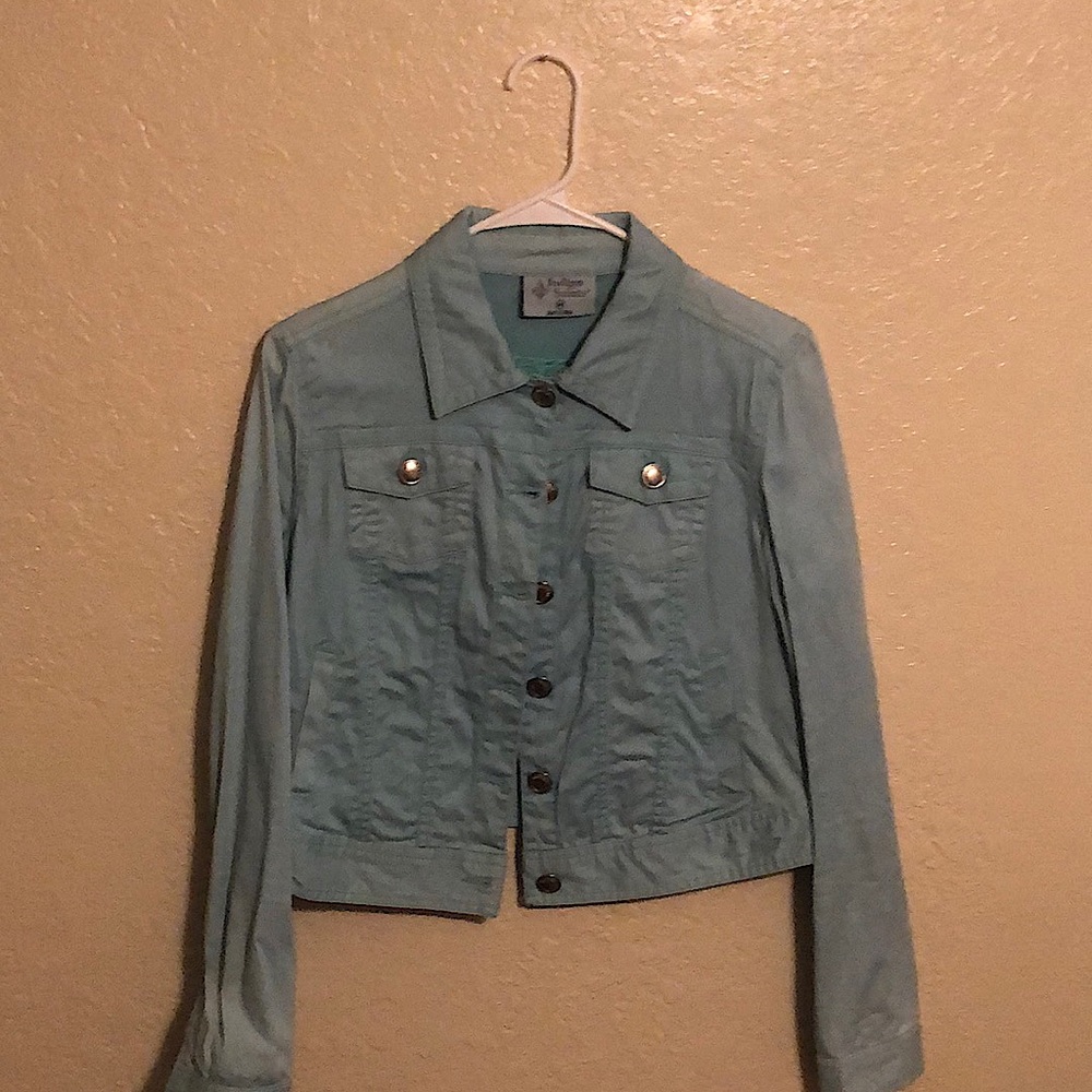 Teal Button Up Jacket